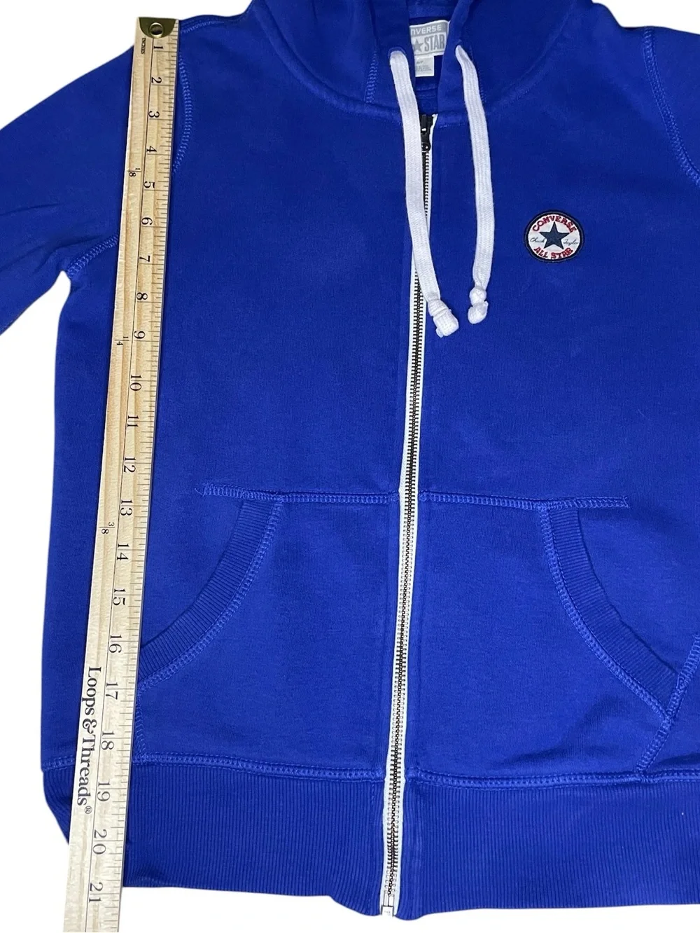 Converse Kids Cobalt Blue Full-Zip Hoodie-Small